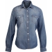 Chemise Denim Manches Longues Femme Kariban cadeau d’entreprise