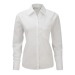 Popeline polyester/coton. Facile dentretien, repassage minimum. 7 boutons ton sur ton., chemise femme publicitaire