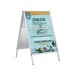Chevalet trottoir Cadro-clic (B2) 70x50cm gris alu cadeau d’entreprise