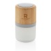 Enceinte 3W bambou avec lumière d'ambiance, Enceinte en bois ou bambou publicitaire