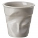 Gobelet froissé cappuccino couleur, Gobelet froissé Revol publicitaire