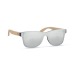 Lunettes de soleil en bambou et verre miroir, lunette de soleil publicitaire