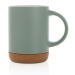 Mug en céramique avec base en liège, Accessoire en liège publicitaire