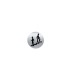 Plaque Picto Alu Rond 80 mm ESCALIERS (Palu 10) cadeau d’entreprise