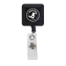 Porte-badge enrouleur + (Quadri numérique), Porte-badge publicitaire