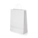 Sac en papier kraft blanc 240 x 310 x 90 mm, sac en papier publicitaire