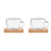 2 verres expresso double paroi, verre à double paroi publicitaire