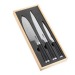 Set 3 couteaux type japonais en coffret, couteau de cuisine publicitaire