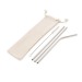 Set de 3 pailles en métal avec goupillon cadeau d’entreprise