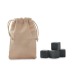 Cube en pierre dans pochette cadeau d’entreprise