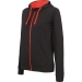 Sweat-shirt zippé capuche contrastée femme cadeau d’entreprise