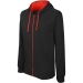 Sweat-shirt zippé capuche contrastée cadeau d’entreprise