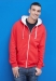 Sweat-shirt zippé capuche contrastée cadeau d’entreprise