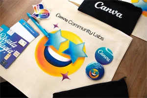 illustration opérations de communication avec objets personnalisés