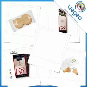 Snack publicitaire, gâteaux apéritifs salés personnalisés avec logo | Goodies Vegea