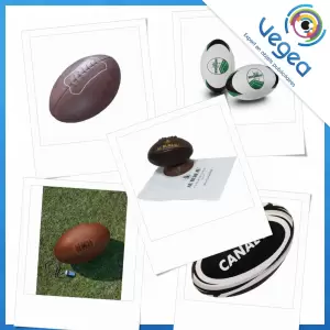 Ballon de rugby publicitaire, personnalisé avec votre logo | Goodies Vegea