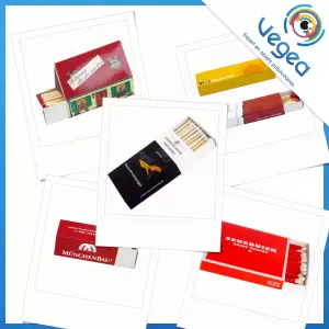 Boîte d'allumettes publicitaire, personnalisée avec votre logo | Goodies Vegea