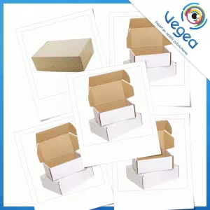 Boîte d'envoi couleur publicitaire | Boîtes d'envoi couleur personnalisées avec logo | Goodies Vegea