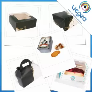 Boîte pâtissière et emballage de gâteaux publicitaire | Boîtes pâtissières et emballages de gâteaux personnalisées avec logo | Goodies Vegea