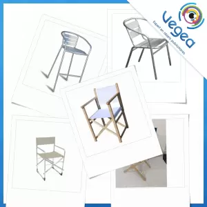 Aperçu de produits de type chaise bistrot publicitaire personnalisée