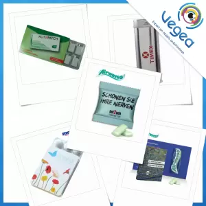 Chewing-gum publicitaire personnalisé avec votre logo | Goodies Vegea