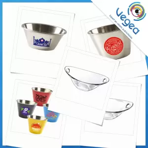 Coupelle apéritif et snack publicitaire | Coupelles apéritif et snack personnalisées avec logo | Goodies Vegea