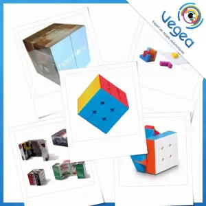 Cube magique publicitaire / Puzzle casse-tête en cube, personnalisé avec votre création | Goodies Vegea
