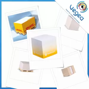Bloc cube papier publicitaire, personnalisé avec votre logo | Goodies Vegea