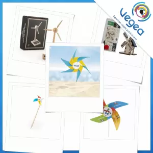 Moulin à vent, fleur et hélice éolienne publicitaire | Moulins à vent, fleurs et hélices éoliennes personnalisés avec logo | Goodies Vegea