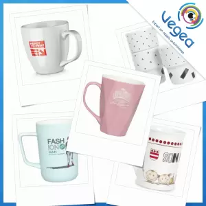 Mug en porcelaine publicitaire personnalisé avec votre logo | Goodies Vegea