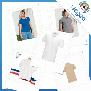 Aperçu de produits de type Polo en coton bio publicitaire personnalisé