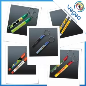 Aperçu de produits de type porte-clés avec insert liquide publicitaire personnalisé