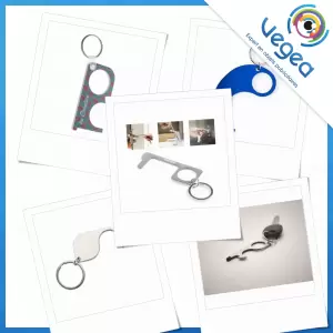 Aperçu de produits de type porte-clés sans contact publicitaire personnalisé