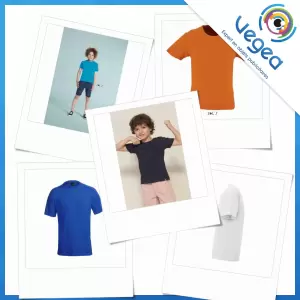 T-shirt publicitaire pour enfants, personnalisé avec votre logo | Goodies Vegea
