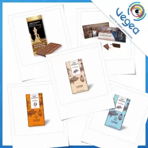 Tablette de chocolat personnalisée avec votre logo | Goodies Vegea
