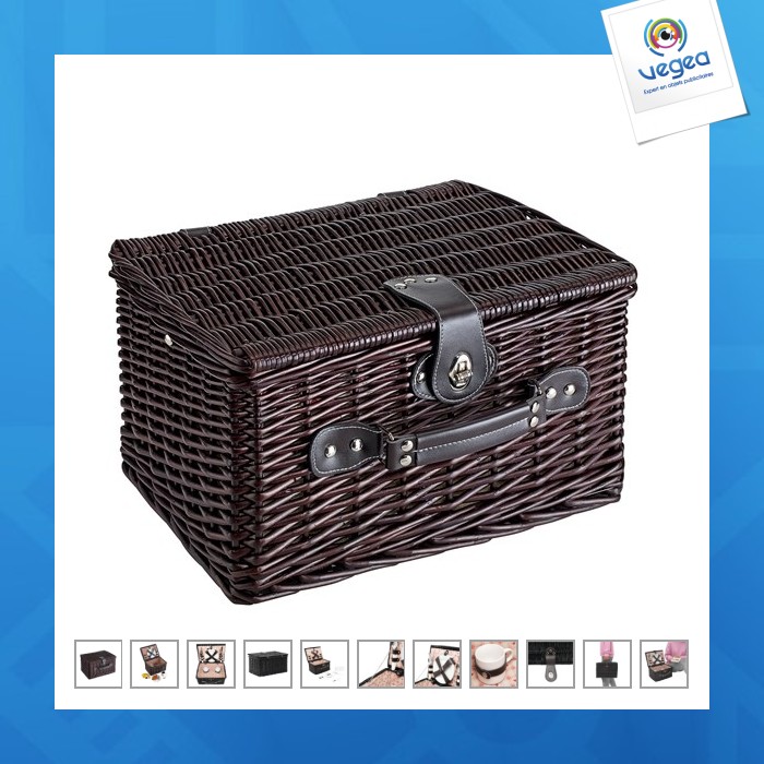 Panier à pique-nique personnalisable "sunset park" pour 2 personnes