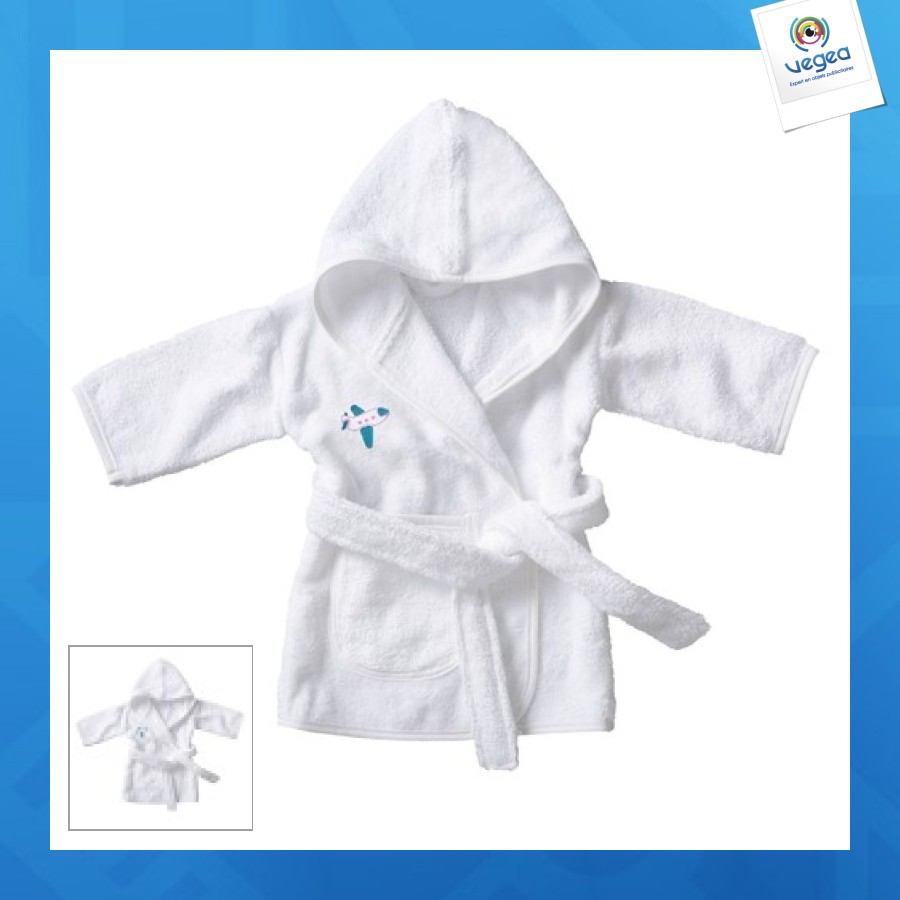 Peignoir publicitaire pour bébé