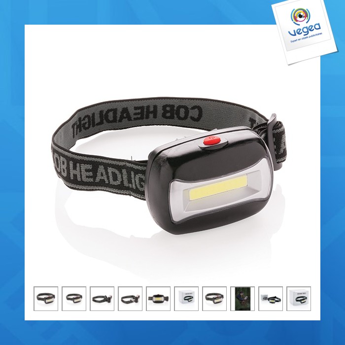 Lampe frontale publicitaire cob