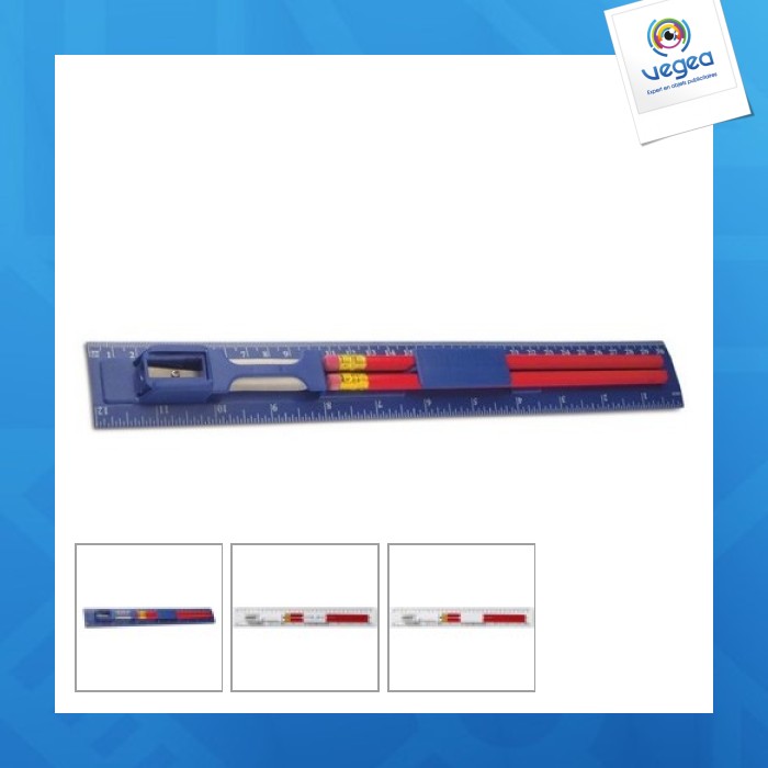 Règle promotionnelle de 30 cm avec 2 crayons