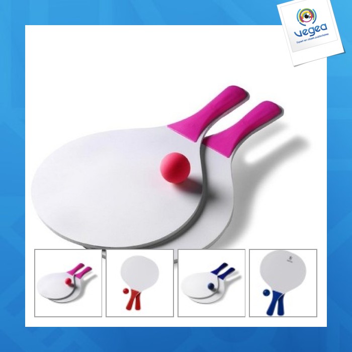 Set de 2 raquettes de plage avec balle