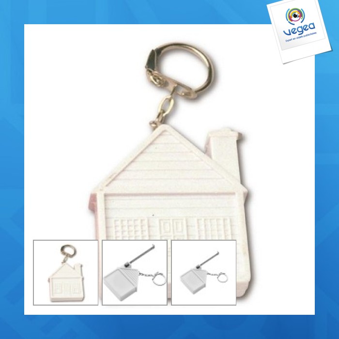 Porte-clés mètre-ruban maison de 2m