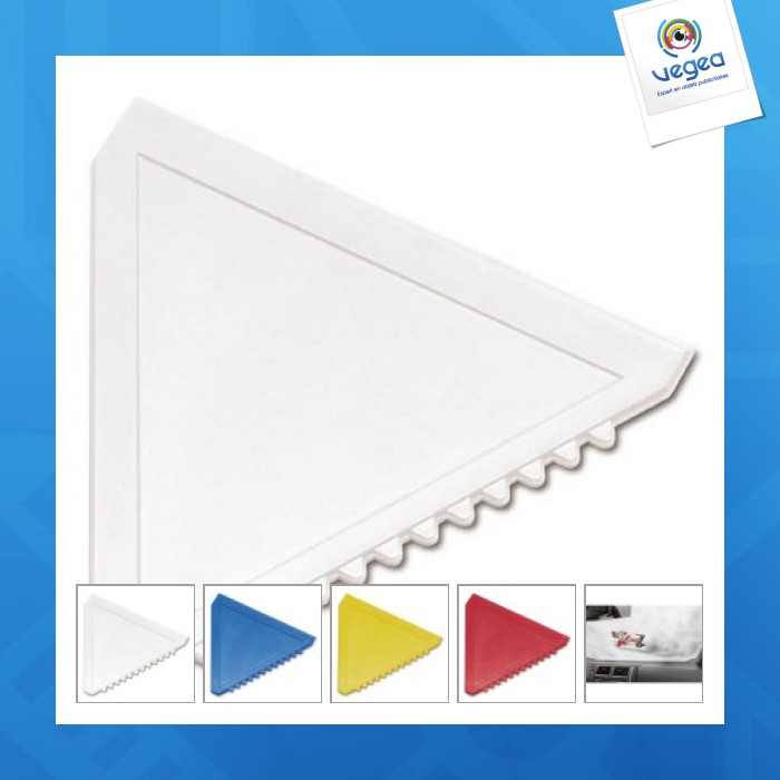 Gratte-neige publicitaire triangulaire