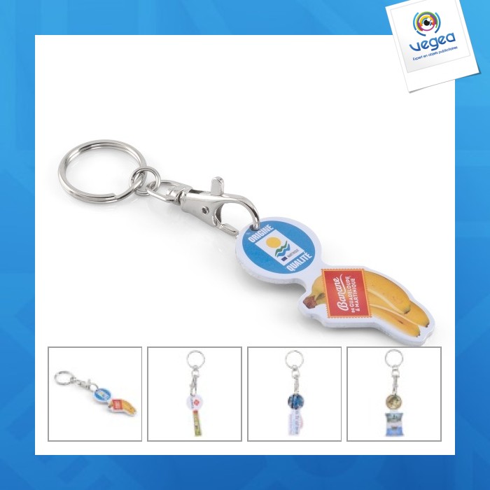 Porte-clés jeton publicitaire aluminium