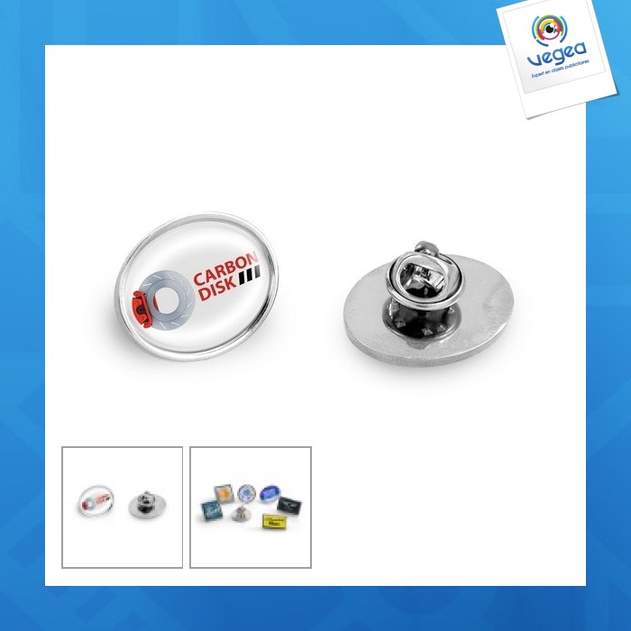 Pin's zamac personnalisable ovale