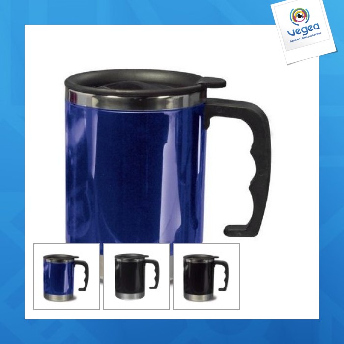 Tasse isotherme double paroi avec poignée de 40cl