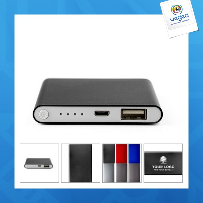 Power bank publicitaire en aluminium 4000mah