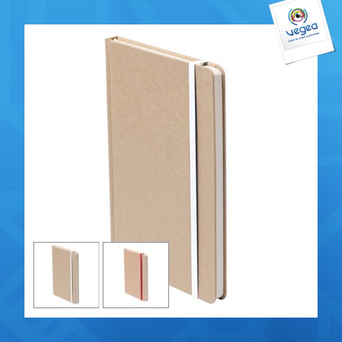Carnet a5 publicitaire couverture kraft