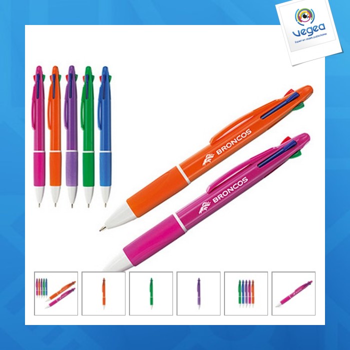 Stylo bille publicitaire 4 couleurs