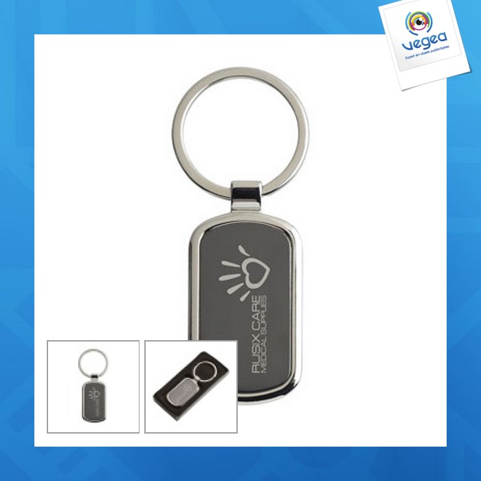 Keytag porte-clés publicitaire rect.