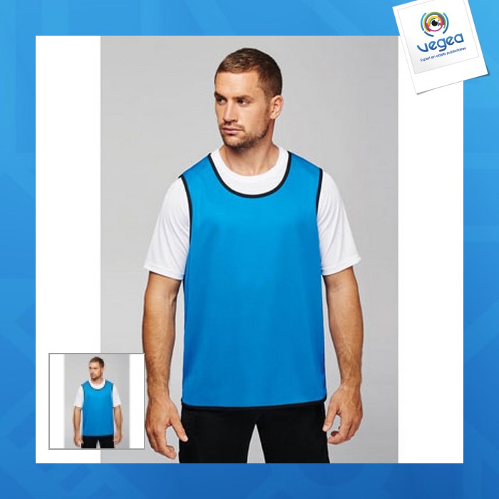 Chasuble de rugby publicitaire réversible